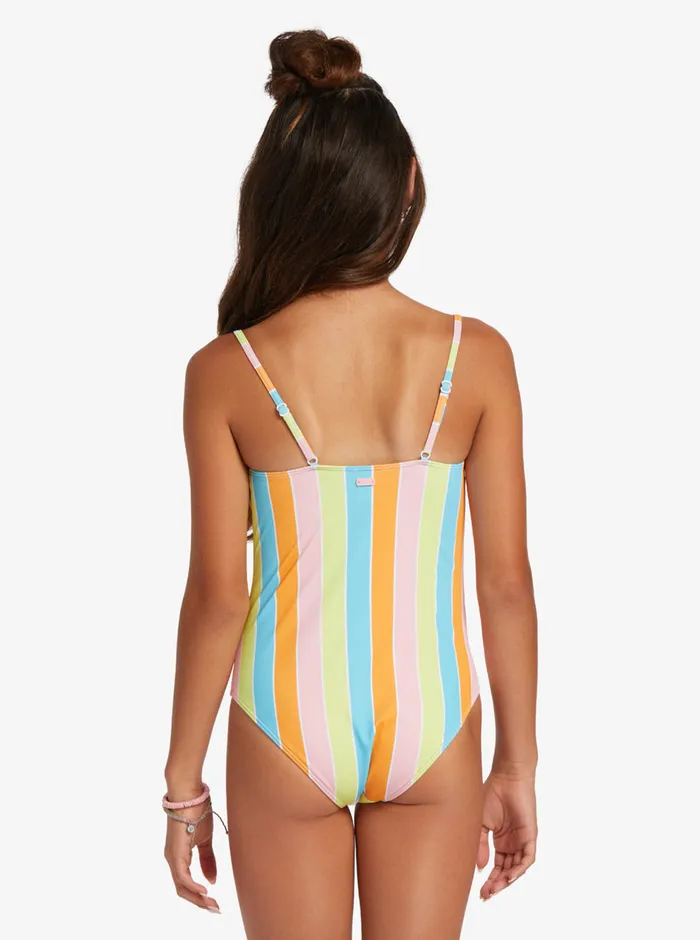 Roxy Swim 416 Last In Paradise OnePiece Swimsuit Bachelor Button Rainbow Rays 8211 Girls