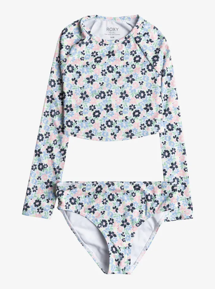 Roxy Swim 716 Dreamer Cropped LongSleeve Rashguard Set Bel Air Ephemere Small 8211 Girls Roxy Swim 716 Dreamer Cropped LongSleeve Rashguard Set Bel Air Ephemere Small 8211 Girls