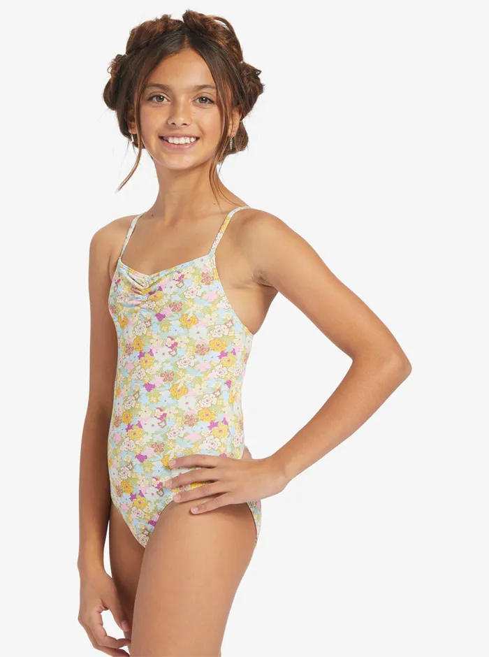 Roxy Swim 716 Nostalgic Seaside LongSleeve Swimsuit Fern Memories 8211 Girls