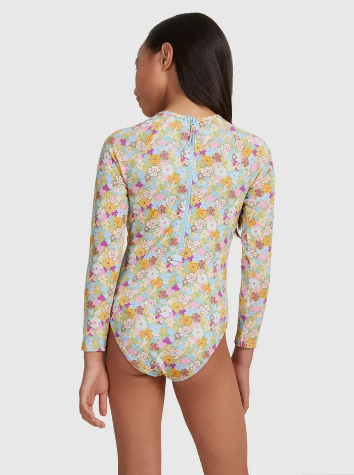 Roxy Swim 716 Nostalgic Seaside LongSleeve Swimsuit Fern Memories 8211 Girls