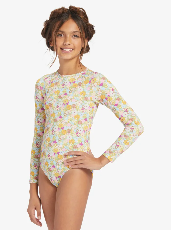 Roxy Swim 716 Nostalgic Seaside OnePiece Swimsuit Fern Memories 8211 Girls