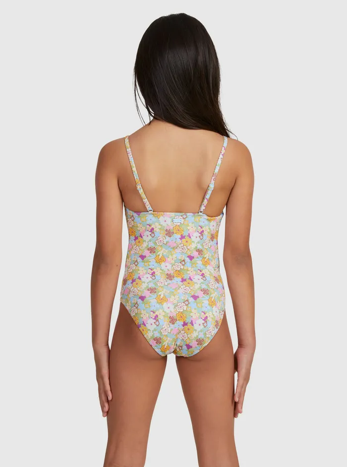 Roxy Swim 716 Nostalgic Seaside OnePiece Swimsuit Fern Memories 8211 Girls