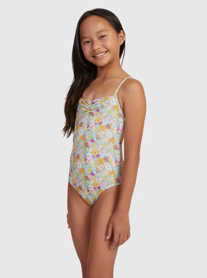 Roxy Swim 716 Nostalgic Seaside OnePiece Swimsuit Fern Memories 8211 Girls
