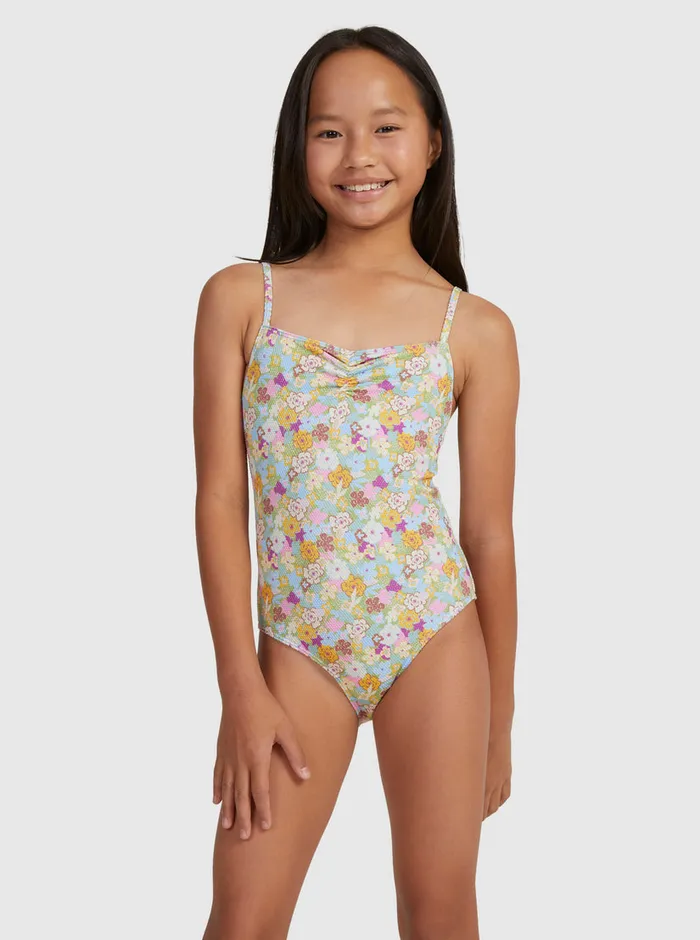 Roxy Swim 716 Nostalgic Seaside OnePiece Swimsuit Fern Memories 8211 Girls