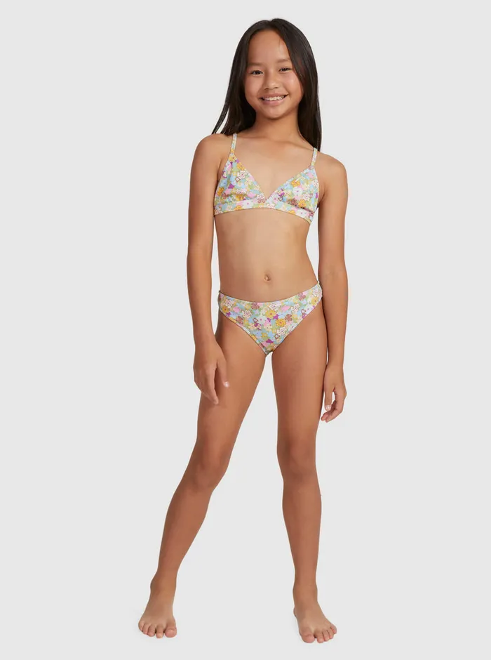 Roxy Swim 716 Nostalgic Seaside Two Piece Triangle Bikini Set Fern Memories 8211 Girls