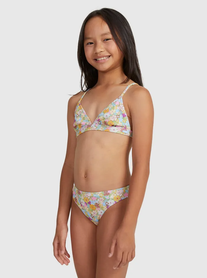 Roxy Swim 716 Nostalgic Seaside Two Piece Triangle Bikini Set Fern Memories 8211 Girls