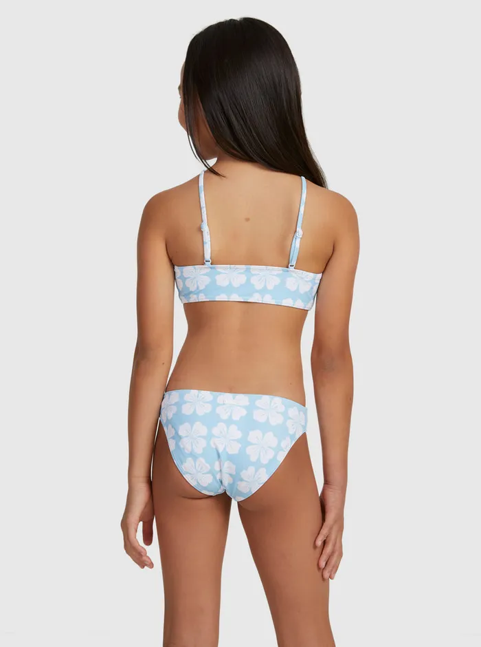 Roxy Swim 716 Vacation Memories Two Piece Crop Top Bikini Set Clear Sky Clik 8211 Girls