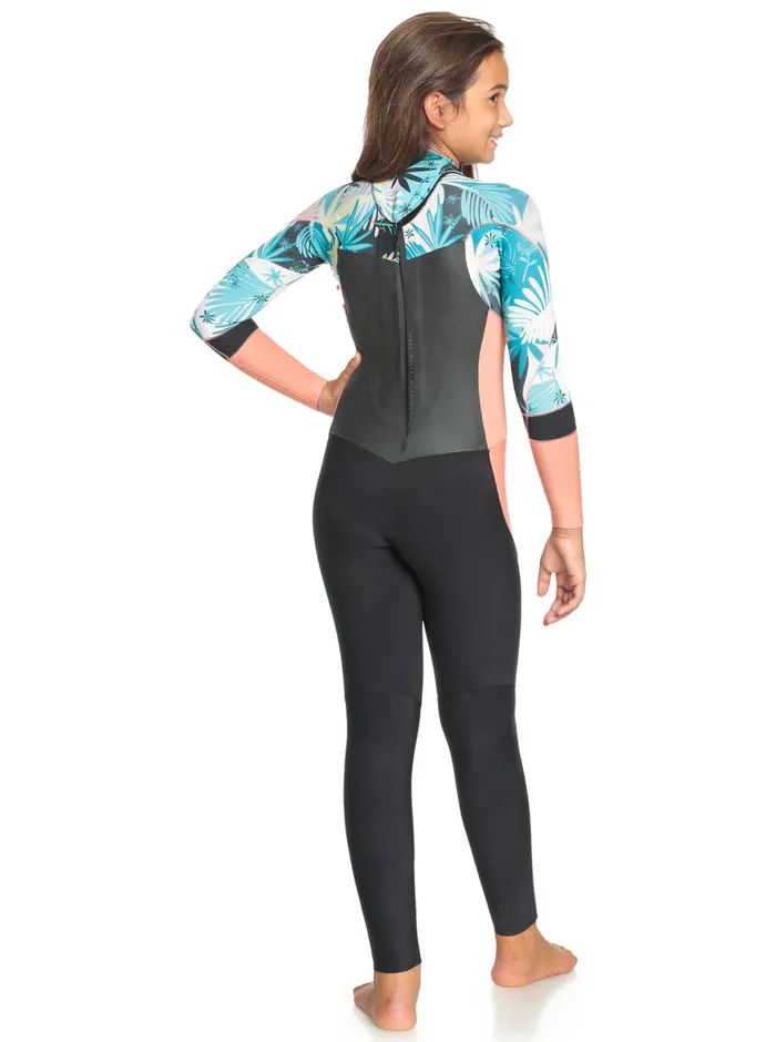 Roxy Swim 816 43mm Syncro GBS Long Sleeve Fullsuit Blackpale Coralbutter 8211 Girls