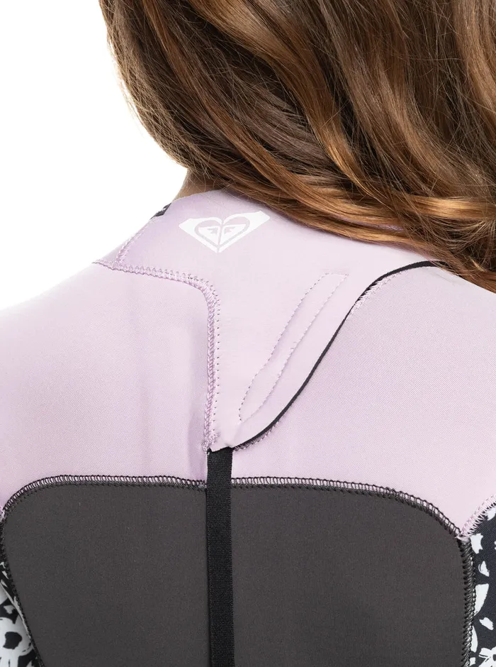 Roxy Swim 816 43mmswell Series Back Zip Wetsuit Jetorchid Bouquet 8211 Girls
