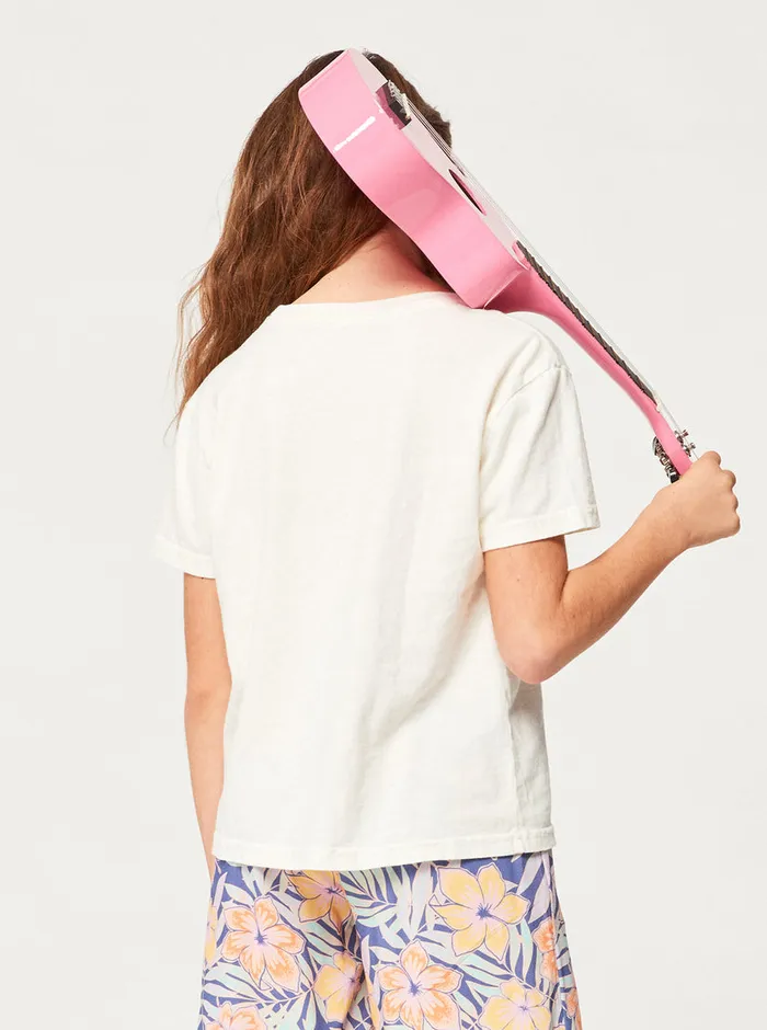 Roxy Tees and Tanks 416 Paradise Bound Friend TShirt Egret 8211 Girls