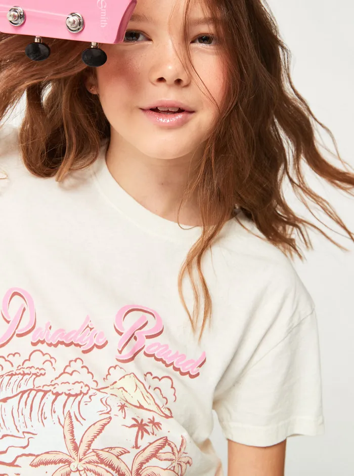 Roxy Tees and Tanks 416 Paradise Bound Friend TShirt Egret 8211 Girls