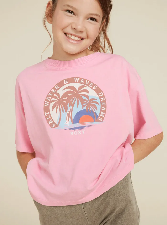 Roxy Tees and Tanks 416 Sun For All Seasons D TShirt Sachet Pink 8211 Girls