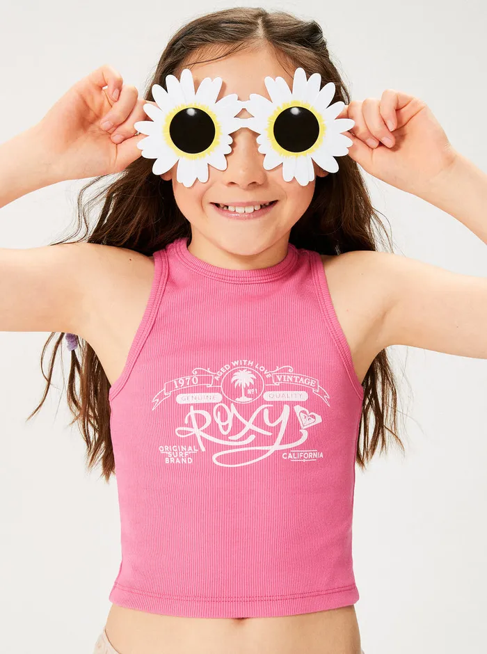 Roxy Tees and Tanks 416 Vintage Tank Top Shocking Pink 8211 Girls