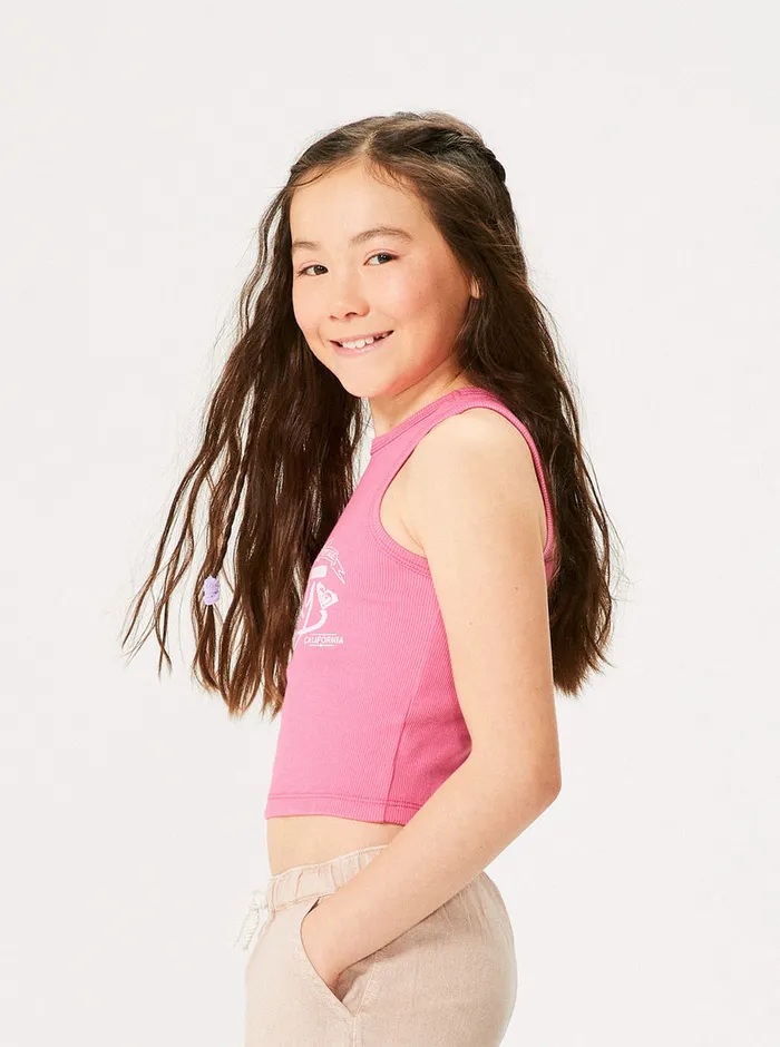 Roxy Tees and Tanks 416 Vintage Tank Top Shocking Pink 8211 Girls