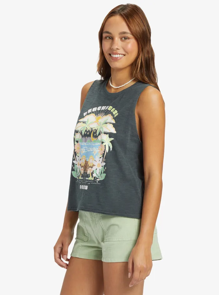 Roxy Tees and Tanks Beachy Days Muscle Tank Anthracite 8211 Womens