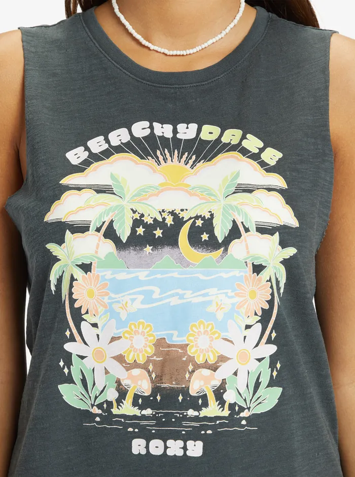 Roxy Tees and Tanks Beachy Days Muscle Tank Anthracite 8211 Womens
