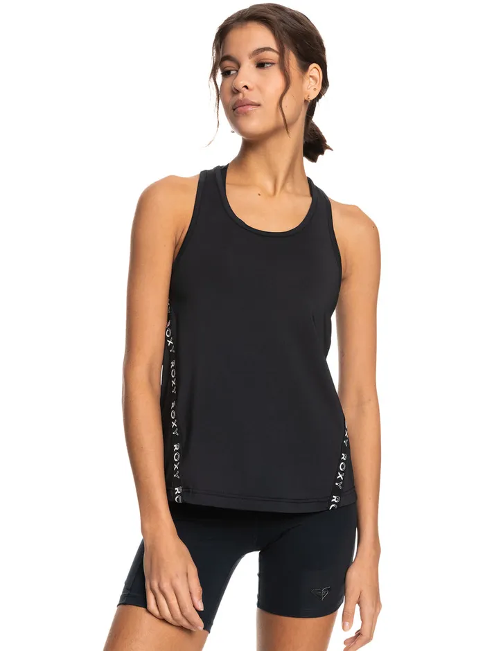 Roxy Tees and Tanks Bold Moves Technical Tank Top Anthracite 8211 Womens