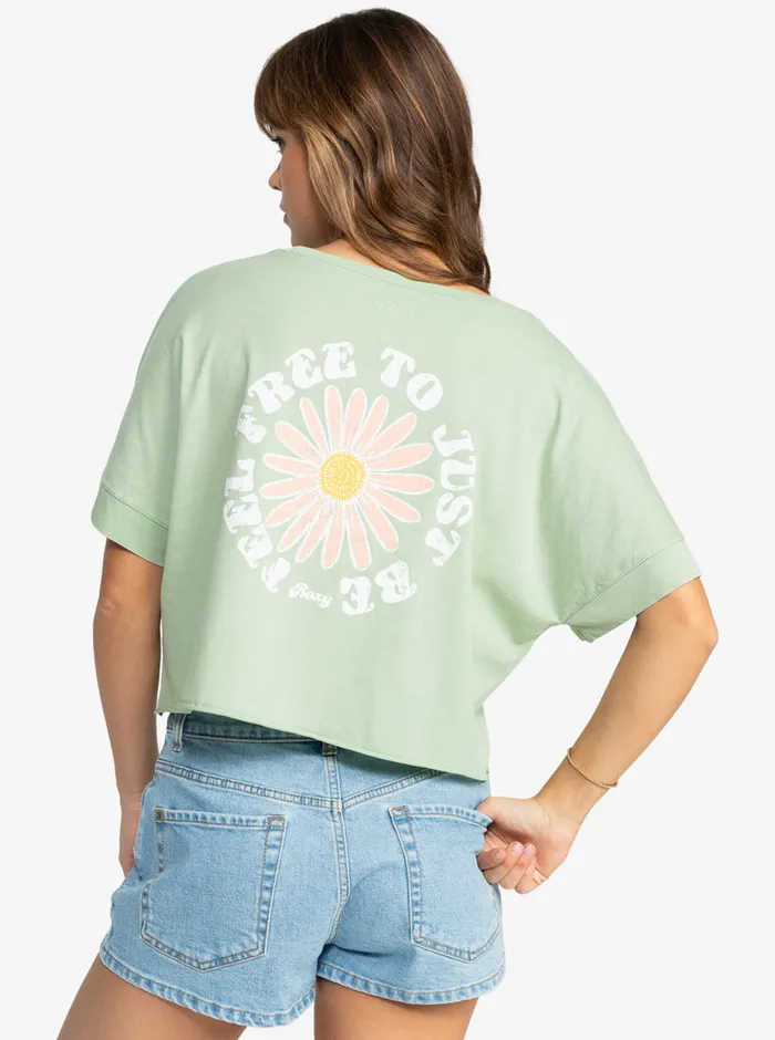 Roxy Tees and Tanks Feel Free TShirt Laurel Green 8211 Womens