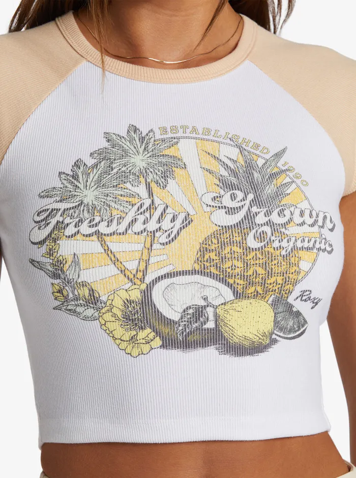 Roxy Tees and Tanks Freshly Grown Sleeveless Muscle TShirt Hazelnut 8211 Womens