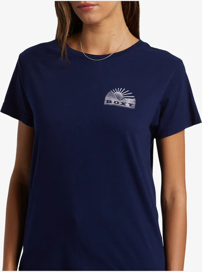 Roxy Tees and Tanks Get Lost In The Moment Boyfriend TShirt Naval Academy 8211 Womens
