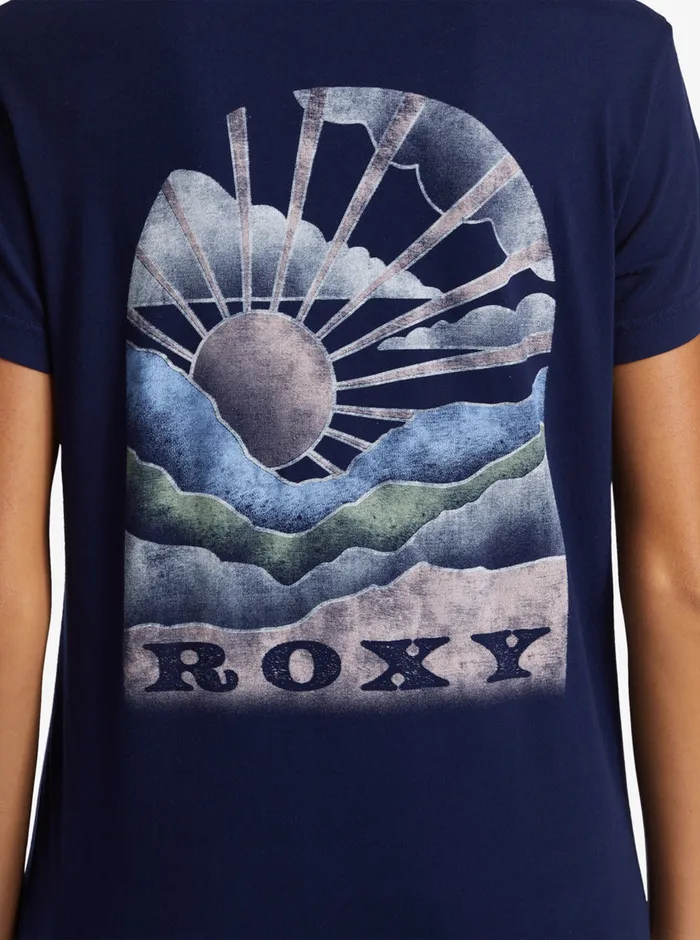 Roxy Tees and Tanks Get Lost In The Moment Boyfriend TShirt Naval Academy 8211 Womens