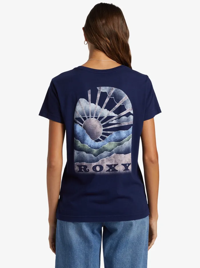 Roxy Tees and Tanks Get Lost In The Moment Boyfriend TShirt Naval Academy 8211 Womens