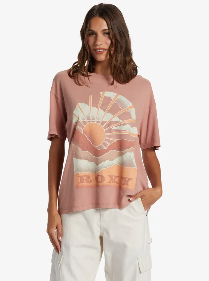 Roxy Tees and Tanks Get Lost In The Moment Oversized Boyfriend TShirt Ash Rose 8211 Womens Roxy Tees and Tanks Get Lost In The Moment Oversized Boyfriend TShirt Ash Rose 8211 Womens