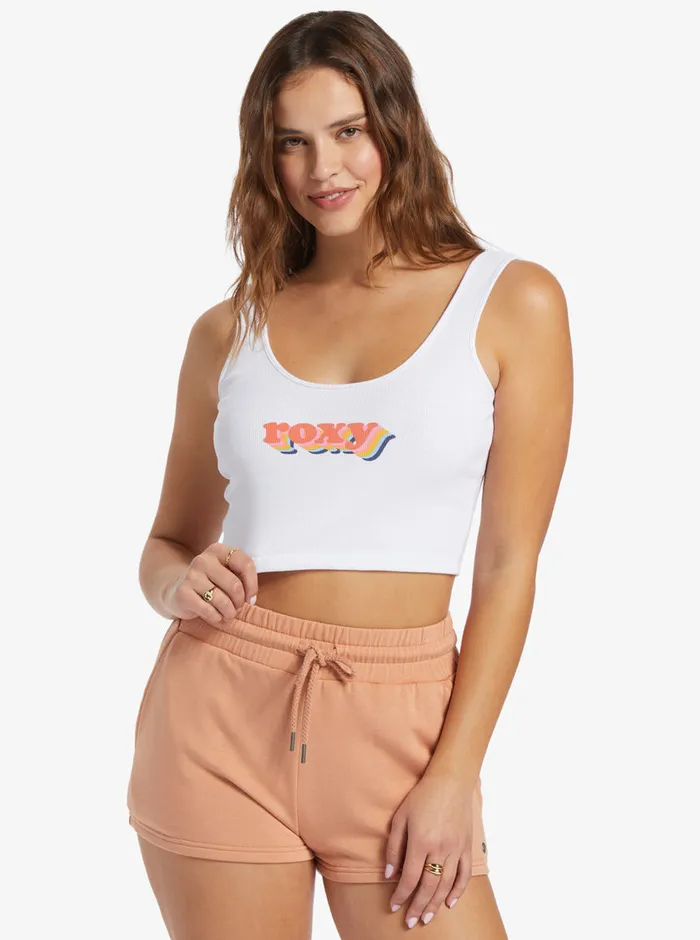 Roxy Tees and Tanks Retro Stack Tank Top Snow White 8211 Womens