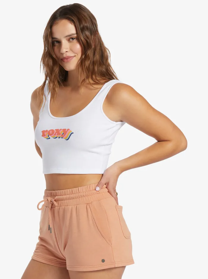 Roxy Tees and Tanks Retro Stack Tank Top Snow White 8211 Womens