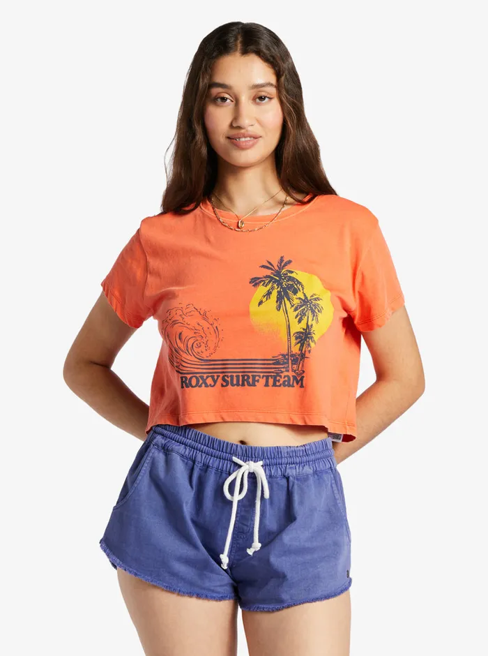 Roxy Tees and Tanks Retro Surf Team Sleeveless Muscle TShirt Tigerlily 8211 Womens Roxy Tees and Tanks Retro Surf Team Sleeveless Muscle TShirt Tigerlily 8211 Womens