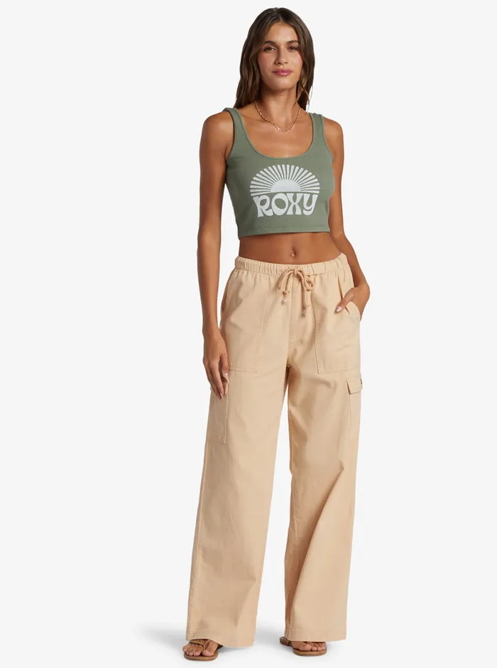 Roxy Tees and Tanks Rise And Shine Dive In Tank Agave Green 8211 Womens