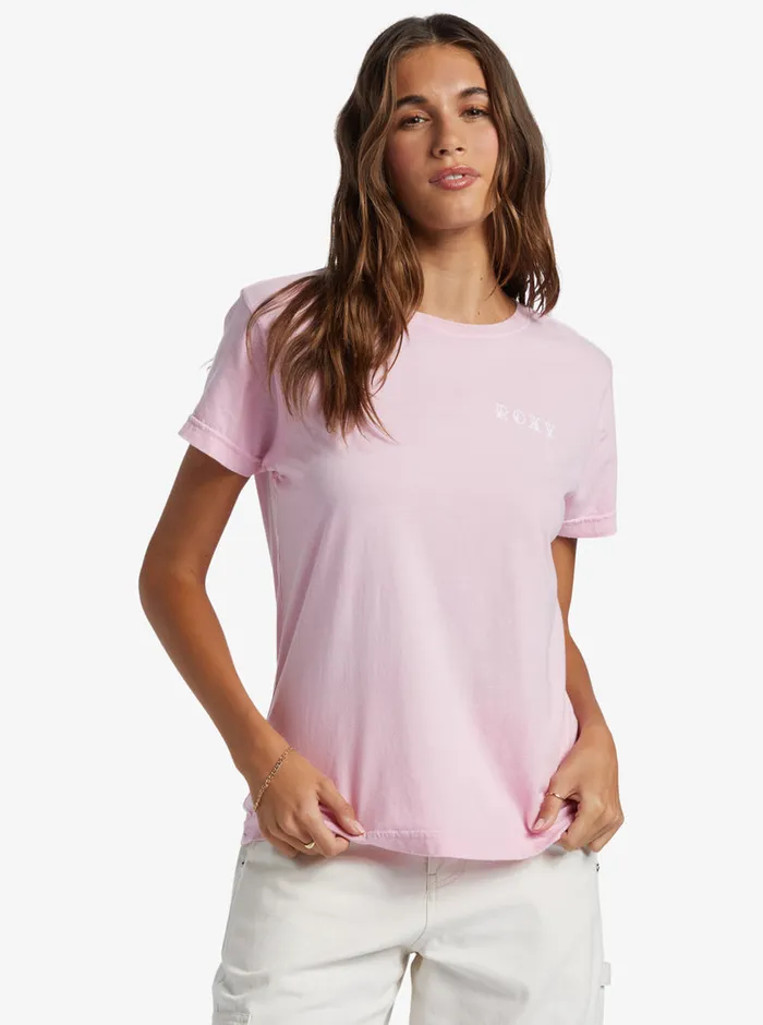 Roxy Tees and Tanks Sunny Days Boyfriend TShirt Prism Pink 8211 Womens