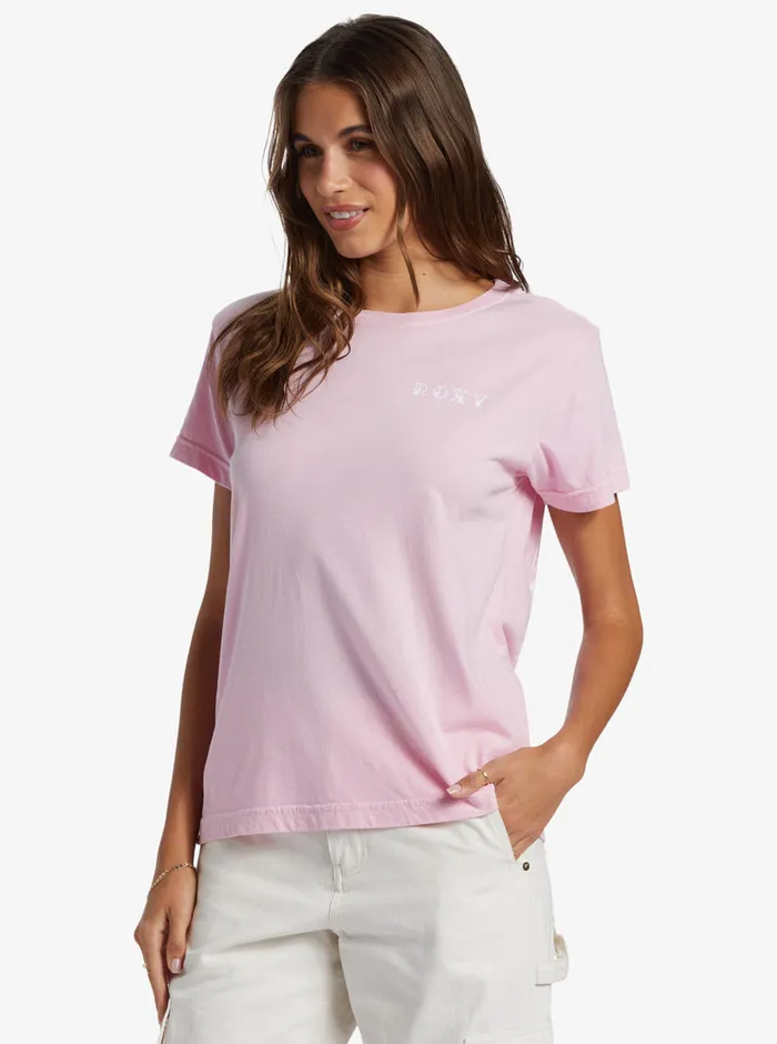 Roxy Tees and Tanks Sunny Days Boyfriend TShirt Prism Pink 8211 Womens
