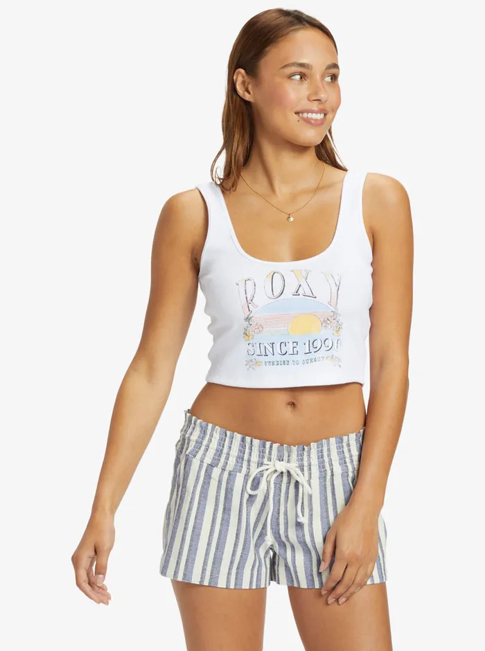 Roxy Tees and Tanks Sunrise To Sunset Dive In Tank Snow White 8211 Womens
