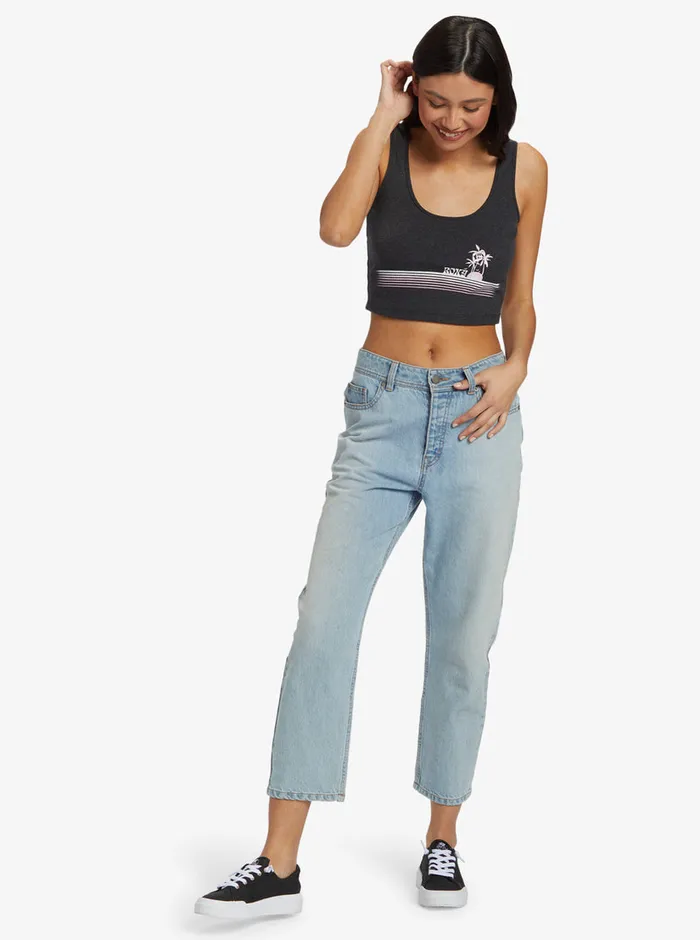 Roxy Tees and Tanks Sunset Strip Dive In TShirt Anthracite 8211 Womens