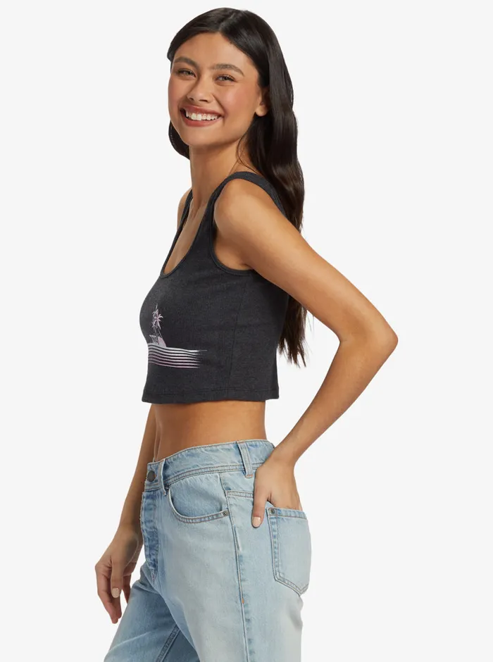 Roxy Tees and Tanks Sunset Strip Dive In TShirt Anthracite 8211 Womens