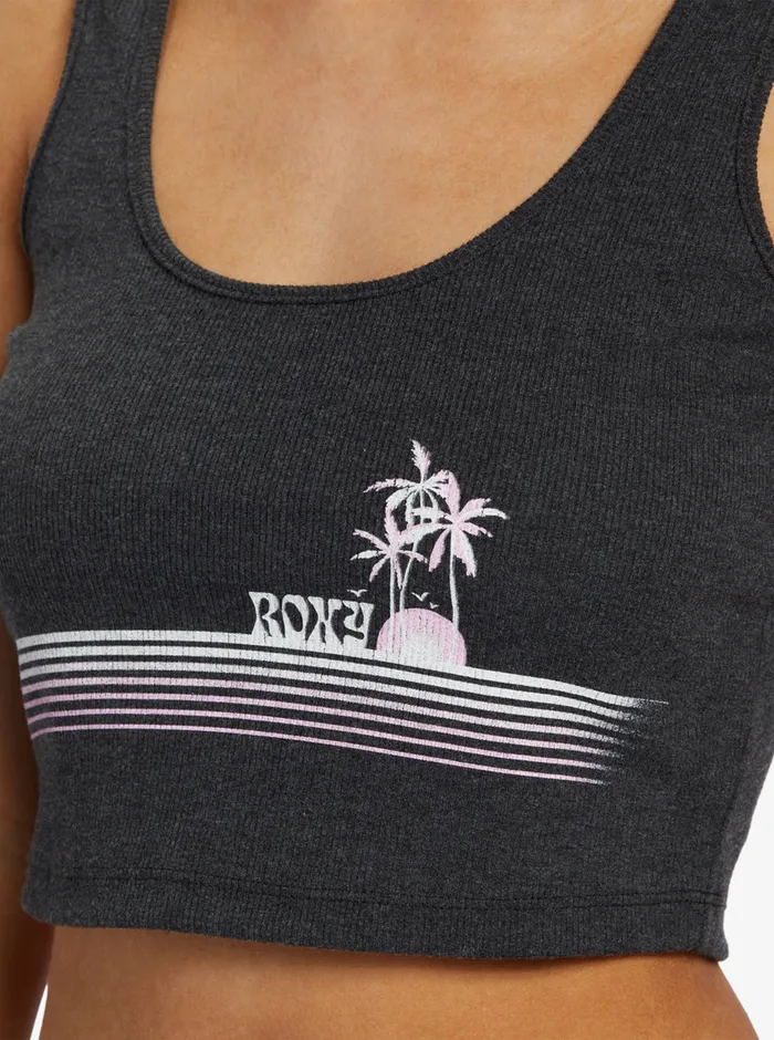 Roxy Tees and Tanks Sunset Strip Dive In TShirt Anthracite 8211 Womens