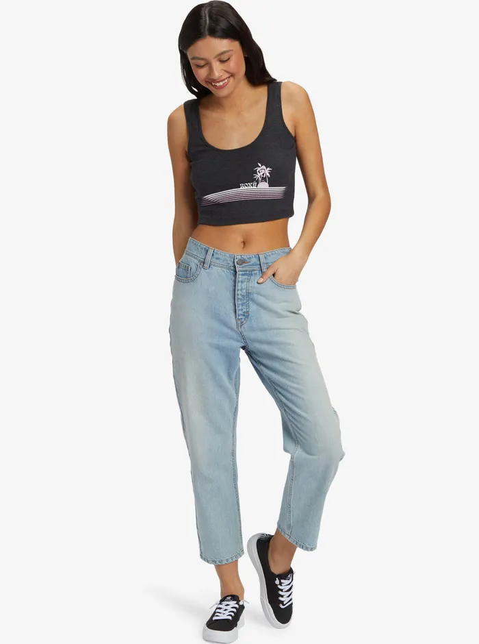 Roxy Tees and Tanks Sunset Strip Dive In TShirt Anthracite 8211 Womens