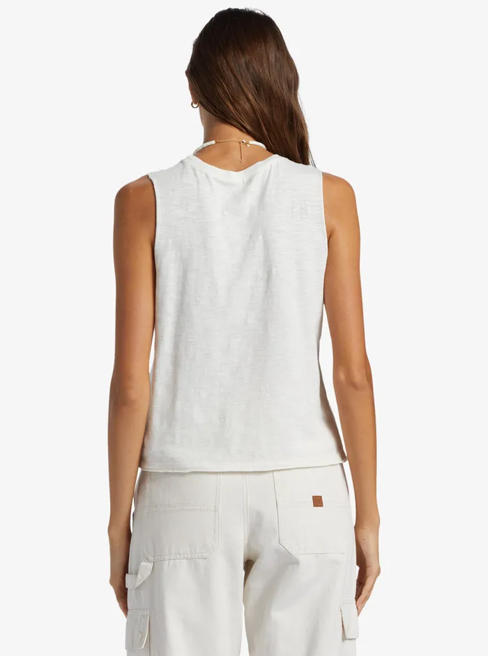 Roxy Tees and Tanks Wave Rider Muscle Tank Snow White 8211 Womens