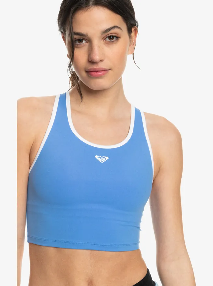 Roxy Tops Heart Into It Long Bra Ultra Marine 8211 Womens