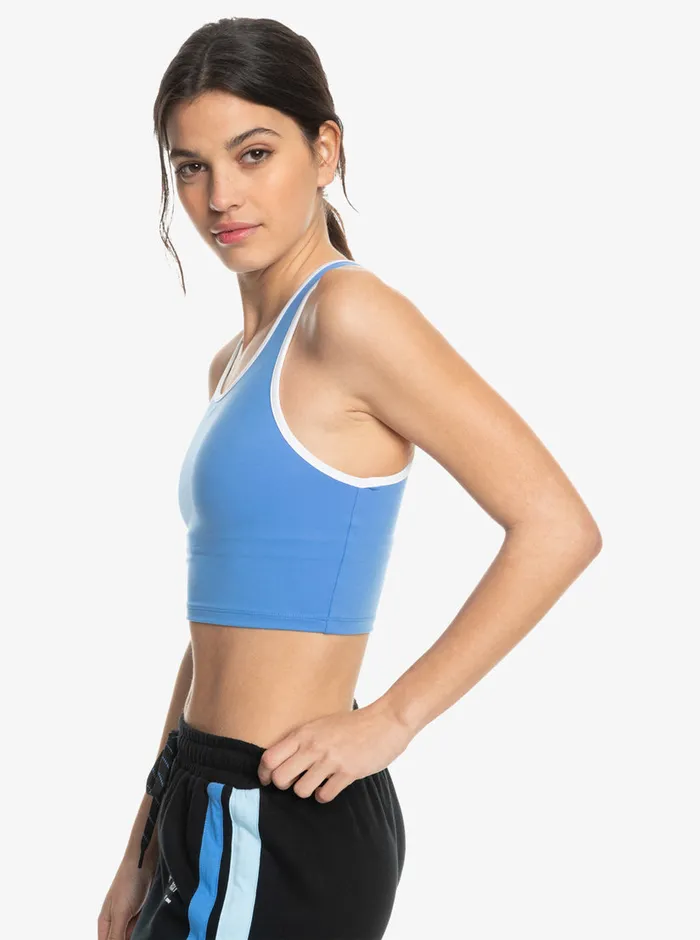 Roxy Tops Heart Into It Long Bra Ultra Marine 8211 Womens