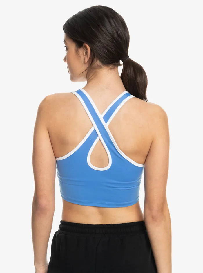 Roxy Tops Heart Into It Long Bra Ultra Marine 8211 Womens