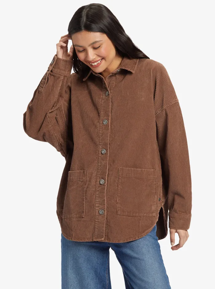 Roxy Tops Kick Back Washed Corduroy Long Sleeve Overshirt Sorrel Horse 8211 Womens Roxy Tops Kick Back Washed Corduroy Long Sleeve Overshirt Sorrel Horse 8211 Womens