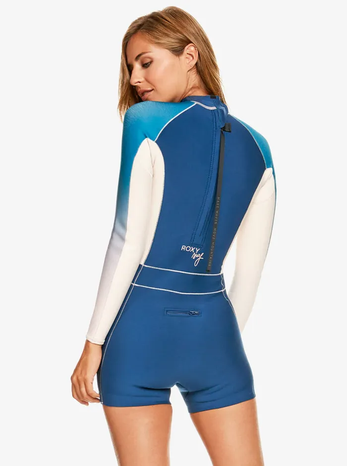 Roxy Wetsuits 15mm Rise Long Sleeve Back Zip Springsuit Iodine Blue 8211 Womens