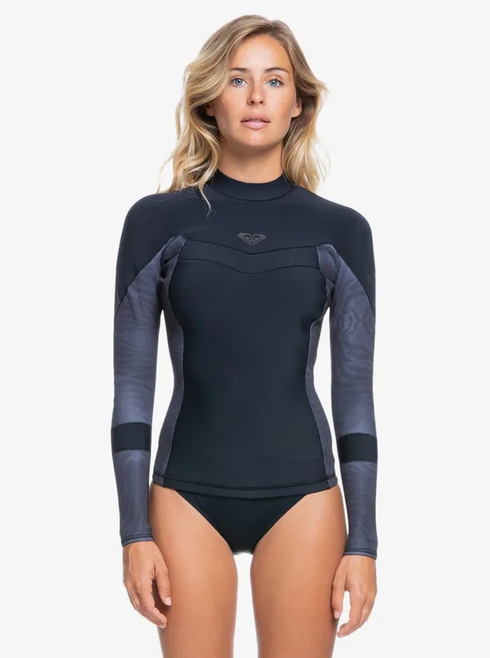Roxy Wetsuits 1mm Syncro Long Sleeve Jacket Jetblack 8211 Womens