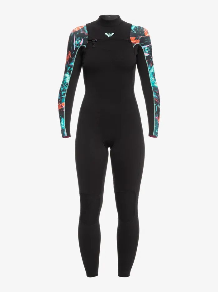 Roxy Wetsuits 32mm Elite Chest Zip Wetsuit Anthracite Leaf 8211 Womens