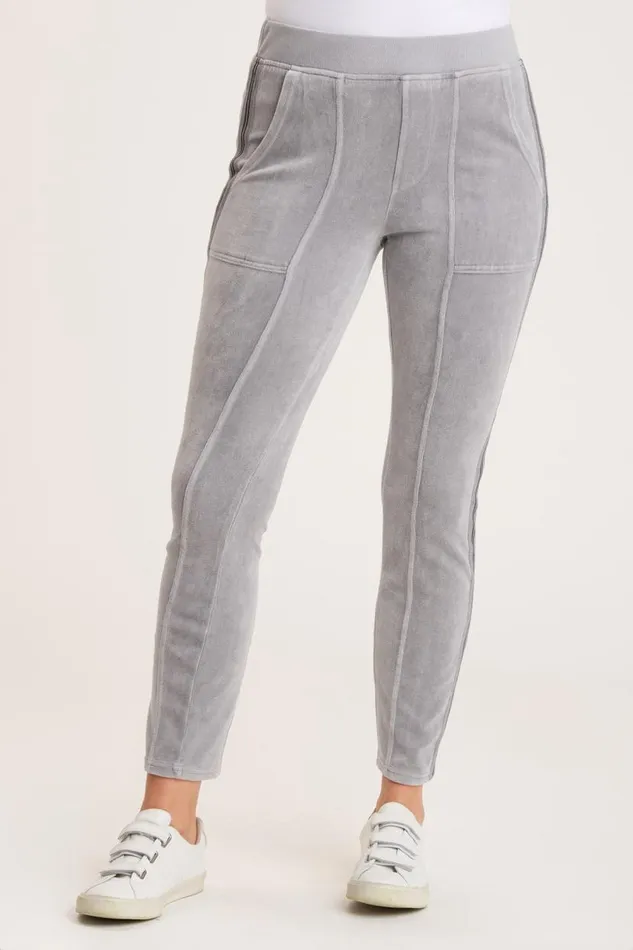 Rugby Stripe Gyles Legging Cotton Grey Pigment Clothing XCVI Leggings