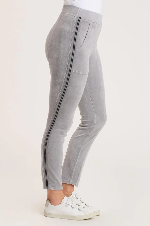 Rugby Stripe Gyles Legging Cotton Grey Pigment Clothing XCVI Leggings