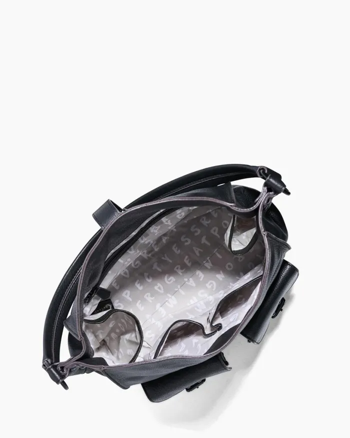 SaddleUp Hobo Black With Shiny Black Women Aimee Kestenberg Shoulder Bags