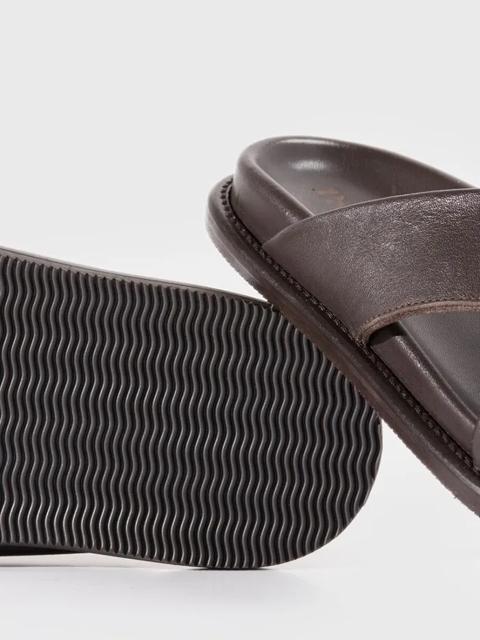 Sandals Mens Paul Stuart Punta Leather Slide Black Sandals Mens Paul Stuart Punta Leather Slide Black
